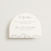 "Mountainview" - Rehearsal Dinner Cards in Pewter by Sarah Brown - Front
