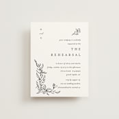"Floral Cascade" - Rehearsal Dinner Cards in Alpine by Pixel and Hank - Front