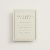 "Framed Floral" - Rehearsal Dinner Cards in Mustard by Baumbirdy - Front