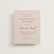 "Arch Monogram" - Rehearsal Dinner Cards in Dusty Rose by Kelly Schmidt - Front