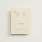 "Luxe" - Rehearsal Dinner Cards in Ocean by Baumbirdy - Front