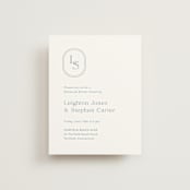 "Leighton" - Rehearsal Dinner Cards in Lakeshore Blue by Jennifer Postorino - Front