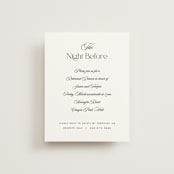 "Modern Romance" - Rehearsal Dinner Cards in Obsidian by Jennifer Postorino - Front