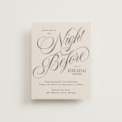 "Mirin" - Rehearsal Dinner Cards in Linen by Kate Ahn - Front