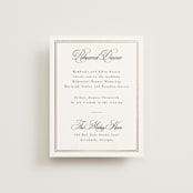"Traditionalist" - Foil-Pressed Rehearsal Dinner Cards in Snow by Sarah Brown - Front