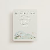 "Mountaintop" - Foil-Pressed Rehearsal Dinner Cards in Evergreen by Paper Sun Studio - Front