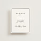 "Polished" - Foil-Pressed Rehearsal Dinner Cards in Cotton by Jennifer Postorino - Front