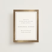 "Bianca" - Foil-Pressed Rehearsal Dinner Cards in Sugar by Jessica Williams - Front