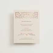 "Victorian" - Foil-Pressed Rehearsal Dinner Cards in Versailles by Claudia Orengo - Front