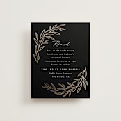 "Bianca" - Foil-Pressed Rehearsal Dinner Cards in Ink by Kristie Kern - Front