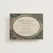 "Madison" - Foil-Pressed Rehearsal Dinner Cards in Thyme by Itsy Belle Studio - Front