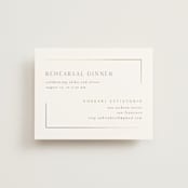 "The Gallery" - Foil-Pressed Rehearsal Dinner Cards in Quartz by Kristie Kern - Front