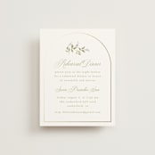 "Marmont" - Foil-Pressed Rehearsal Dinner Cards in Lilac by Kristie Kern - Front
