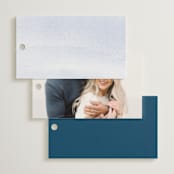 "Watercolour Stripe" - Rehearsal Dinner Favor Tags in Azure by Bethan - Back of Card Options