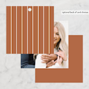 "Marked" - Rehearsal Dinner Favor Tags in Rust by JoAnn Jinks - Back of Card Options