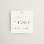 "Classy Type" - Rehearsal Dinner Favor Tags in Lily by Hooray Creative - Front