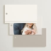 "Overlapping" - Rehearsal Dinner Favor Tags in Cotton by Amy Kross - Back of Card Options