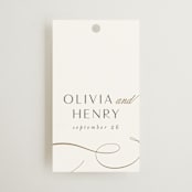 "Forever And" - Rehearsal Dinner Favor Tags in Snow by Jen Banks - Front