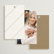 "Forever And" - Rehearsal Dinner Favor Tags in Snow by Jen Banks - Back of Card Options