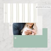 "Greenery Swash" - Rehearsal Dinner Favor Tags in Linen by Robert and Stella - Back of Card Options