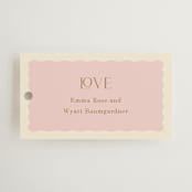 "Tailored Frame" - Rehearsal Dinner Favor Tags in Peony by Baumbirdy - Front