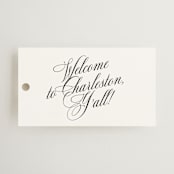 "Charleston" - Rehearsal Dinner Favor Tags in Tuxedo by Megan Davis - Front