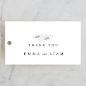 "A Thousand Years" - Rehearsal Dinner Favor Tags in Classic White by Design Lotus - Front