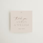 "Typographical" - Rehearsal Dinner Favor Tags in Clay by Nicole Barreto - Front