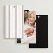 "Traditionalist" - Rehearsal Dinner Favor Tags in Snow by Sarah Brown - Back of Card Options