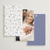 "Bridal Border" - Rehearsal Dinner Favor Tags in Azure by frau brandt - Back of Card Options