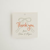"Toast" - Rehearsal Dinner Favor Tags in Sunset by Elly - Front