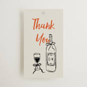 "gathering" - Rehearsal Dinner Favor Tags in Sunset by Elly - Front