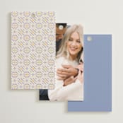 "Table feast" - Rehearsal Dinner Favor Tags in Balmy Blue by Sabrin Deirani - Back of Card Options