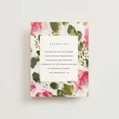 "Wild Roses" - Reception Cards in Bush by Sumak Studio - Front