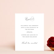 "Together With You" - Reception Cards in Noir by Kimberly FitzSimons - Front