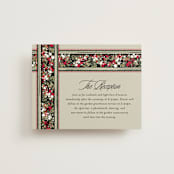 "Holiday Ribbon" - Reception Cards in Ruby by Jackie Crawford - Front