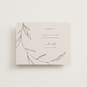 "Waldorf" - Reception Cards in Taupe by Kelly Schmidt - Front