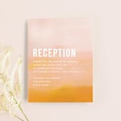 "Ombre" - Reception Cards in Mandarin by Dean Street - Front