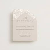 "Lace Trim" - Reception Cards in Cream by Kristen Smith - Front