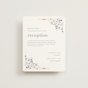 "Delicate Garden" - Reception Cards in Wildflower by Ashley DeMeyere - Front