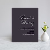 "Right Side" - Reception Cards in Blackberry by Susan Brown - Front