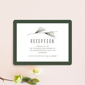 "Rustic Wedding" - Reception Cards in Pine by Susan Brown - Front