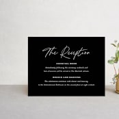 "Landscape" - Reception Cards in Black Tie by Laura Hamm - Front