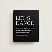 "dance moves" - Reception Cards in Tuxedo by Angela Garrick - Front