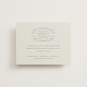 "Chantilly" - Reception Cards in Emerald by Kimberly Morgan - Front