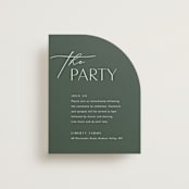 "Flip" - Reception Cards in Forest by Kelly Schmidt - Front
