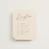 "Modern Aligned" - Reception Cards in Creampuff by Carolyn MacLaren - Front