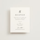 "Quintessential" - Reception Cards in Cotton by Everett Paper Goods - Front