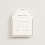 "Amelia" - Reception Cards in Olive by Kristie Kern - Front