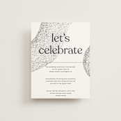 "Memo" - Reception Cards in Charcoal by Blustery August - Front